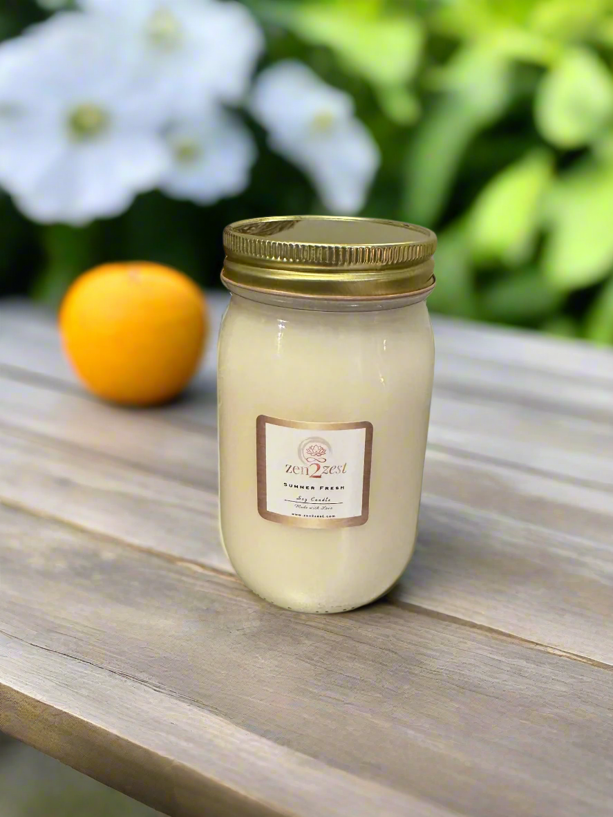 Summer Fresh with Lemon Zest Scented Candle