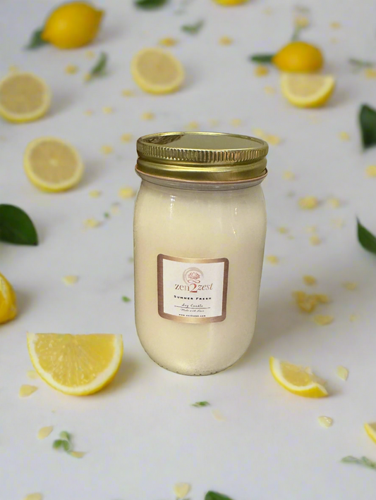 Summer Fresh with Lemon Zest Scented Candle